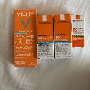 Vichy and La Roche-Posay Sunscreen SPF Skincare Bundle